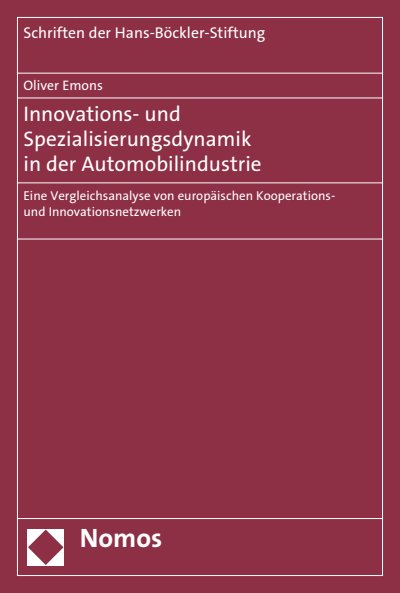 Cover of book: Innovations- und Spezialisierungsdynamik in der Automobilindustrie
