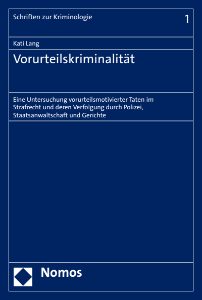 Cover des Buchs: Vorurteilskriminalität