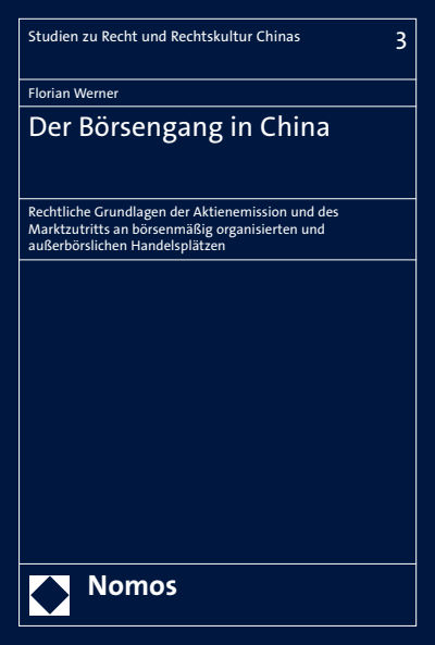 Cover des Buchs: Der Börsengang in China