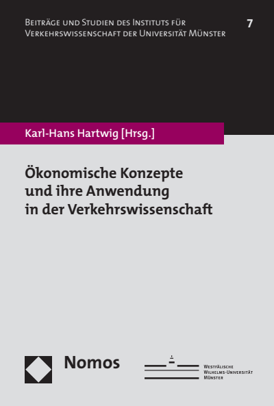 Cover of book: Ökonomische Konzepte und ihre Anwendung in der Verkehrswissenschaft