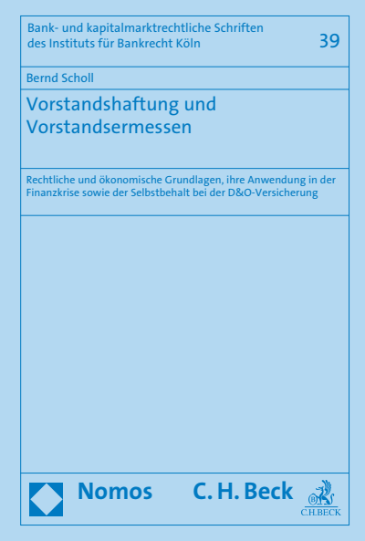 Cover of book: Vorstandshaftung und Vorstandsermessen