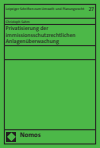 Cover of book: Privatisierung der immissionsschutzrechtlichen Anlagenüberwachung