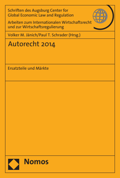 Cover of book: Autorecht 2014