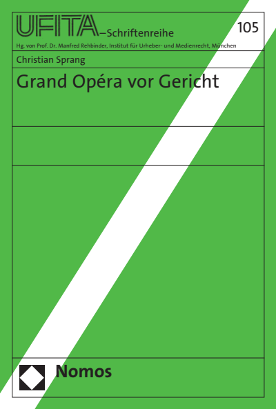 Cover of book: Grand Opéra vor Gericht