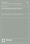 Cover des Buchs: Die Societas Quoad Sortem