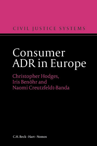 Cover of book: Consumer ADR in Europe