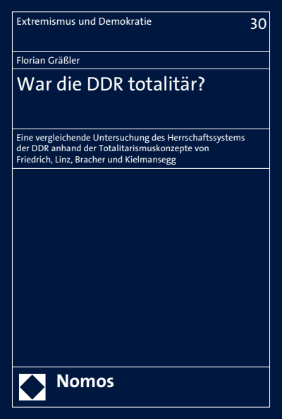 Cover of book: War die DDR totalitär?