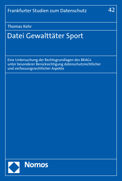 Cover of book: Datei Gewalttäter Sport
