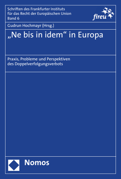 Cover des Buchs: "Ne bis in idem" in Europa