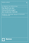 Cover of book: Das Recht vor den Herausforderungen der modernen Technik