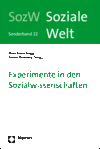 Cover des Buchs: Experimente in den Sozialwissenschaften