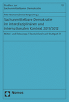 Cover des Buchs: Sachunmittelbare Demokratie im interdisziplinären und internationalen Kontext 2011/2012