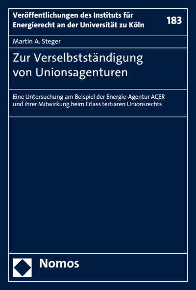 Cover of book: Zur Verselbstständigung von Unionsagenturen