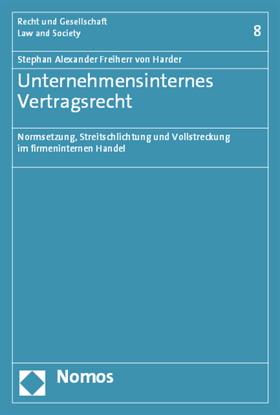 Cover of book: Unternehmensinternes Vertragsrecht
