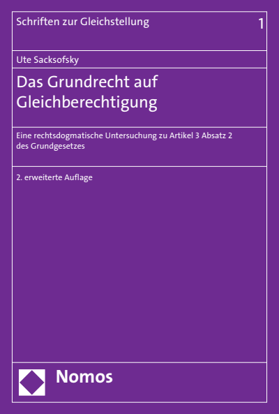 Cover of book: Das Grundrecht auf Gleichberechtigung