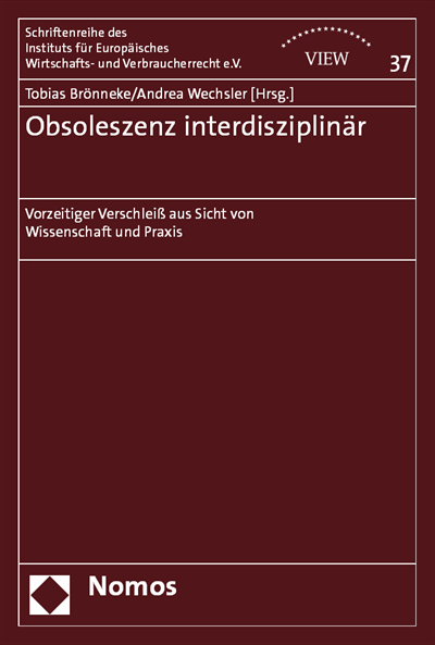 Cover des Buchs: Obsoleszenz interdisziplinär