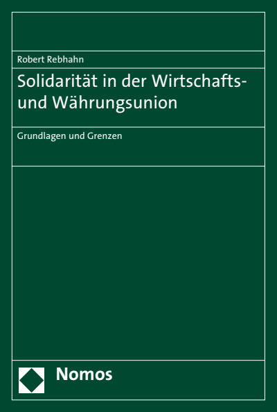 Cover of book: Solidarität in der Wirtschafts- und Währungsunion