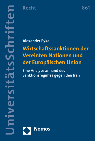 Cover des Buchs: Wirtschaftssanktionen der Vereinten Nationen und der Europäischen Union