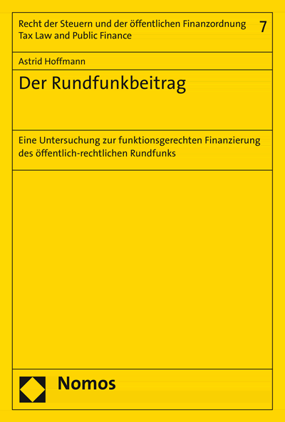 Cover of book: Der Rundfunkbeitrag