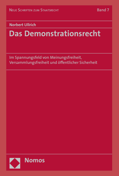 Cover des Buchs: Das Demonstrationsrecht