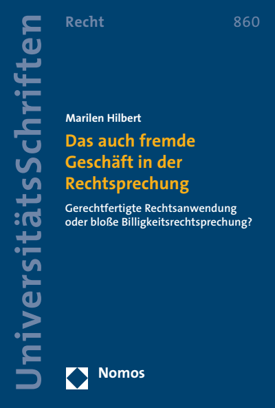 Cover des Buchs: Das auch fremde Geschäft in der Rechtsprechung