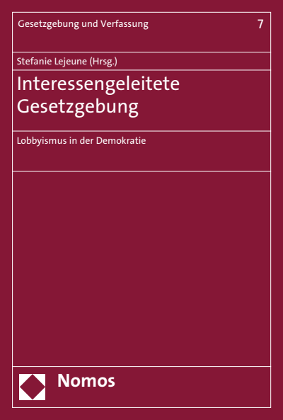 Cover of book: Interessengeleitete Gesetzgebung