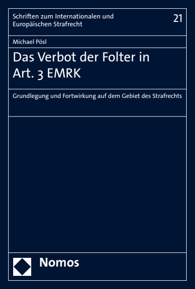 Cover of book: Das Verbot der Folter in Art. 3 EMRK