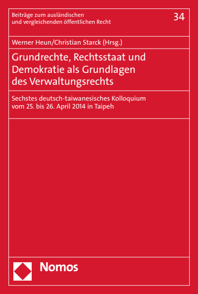 Cover des Buchs: Grundrechte, Rechtsstaat und Demokratie als Grundlagen des Verwaltungsrechts