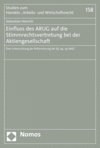 Cover des Buchs: Einfluss des ARUG auf die Stimmrechtsvertretung bei der Aktiengesellschaft