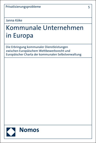 Cover of book: Kommunale Unternehmen in Europa