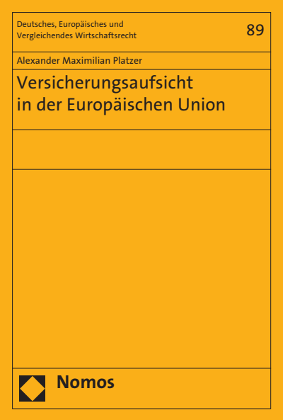 Cover of book: Versicherungsaufsicht in der Europäischen Union