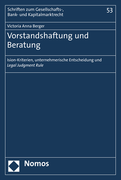 Cover of book: Vorstandshaftung und Beratung