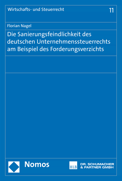 Cover des Buchs: Die Sanierungsfeindlichkeit des deutschen Unternehmenssteuerrechts am Beispiel des Forderungsverzichts