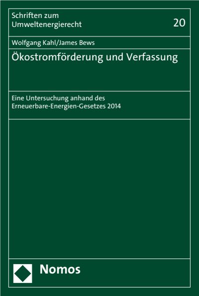 Cover des Buchs: Ökostromförderung und Verfassung