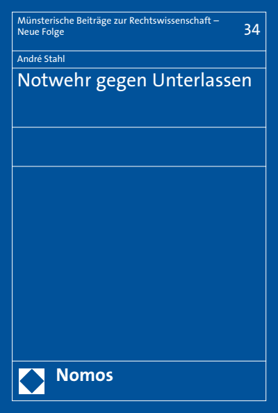 Cover of book: Notwehr gegen Unterlassen