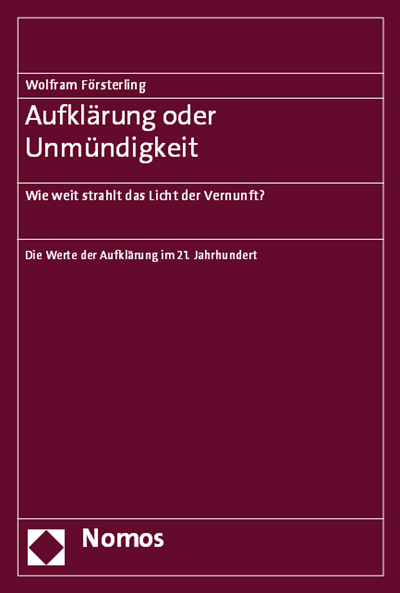 Cover of book: Aufklärung oder Unmündigkeit