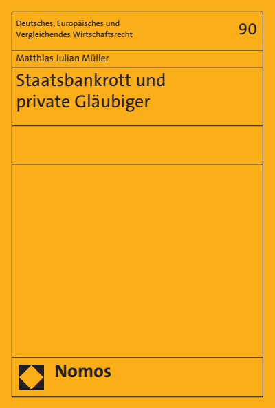 Cover of book: Staatsbankrott und private Gläubiger