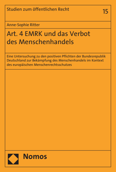 Cover of book: Art. 4 EMRK und das Verbot des Menschenhandels