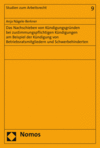 Cover des Buchs: Das Nachschieben von Kündigungsgründen bei zustimmungspflichtigen Kündigungen am Beispiel der Kündigung von Betriebsratsmitgliedern und Schwerbehinderten