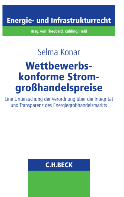 Cover of book: Wettbewerbskonforme Stromgroßhandelspreise