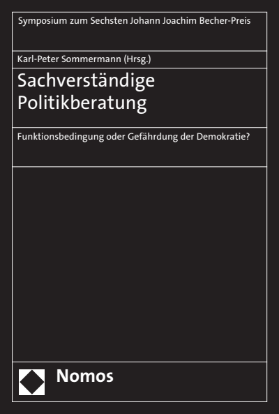 Cover of book: Sachverständige Politikberatung