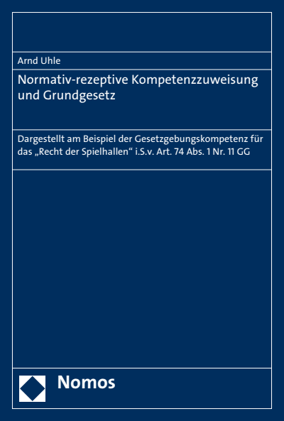 Cover of book: Normativ-rezeptive Kompetenzzuweisung und Grundgesetz