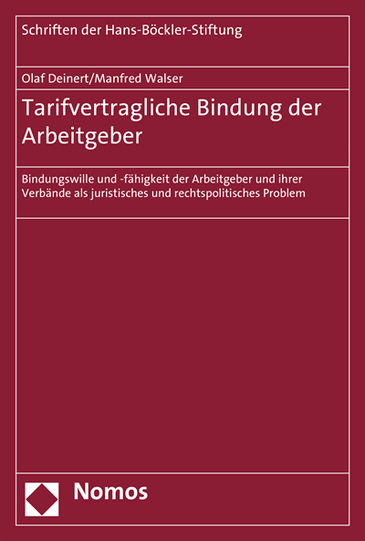 Cover of book: Tarifvertragliche Bindung der Arbeitgeber