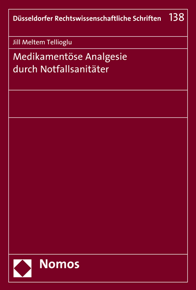 Cover des Buchs: Medikamentöse Analgesie durch Notfallsanitäter