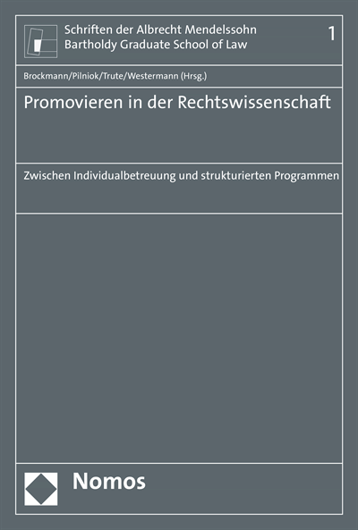 Cover of book: Promovieren in der Rechtswissenschaft