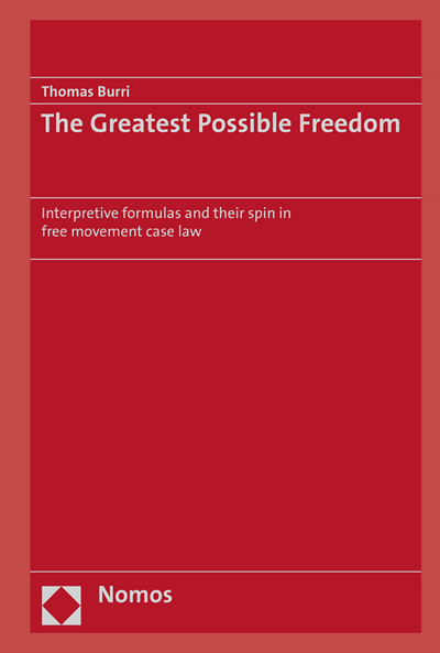Cover des Buchs: The Greatest Possible Freedom