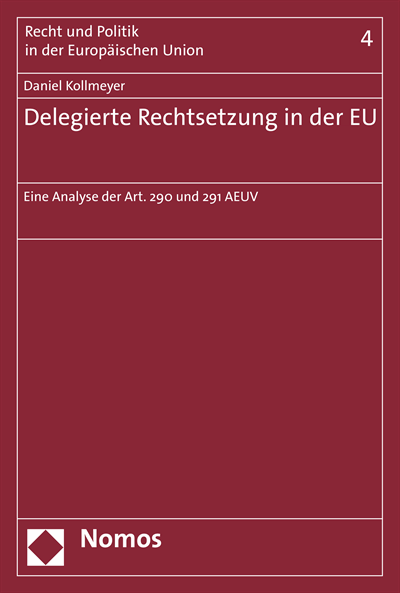 Cover des Buchs: Delegierte Rechtsetzung in der EU