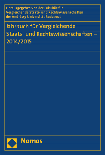 Cover of book: Jahrbuch für Vergleichende Staats- und Rechtswissenschaften - 2014/2015