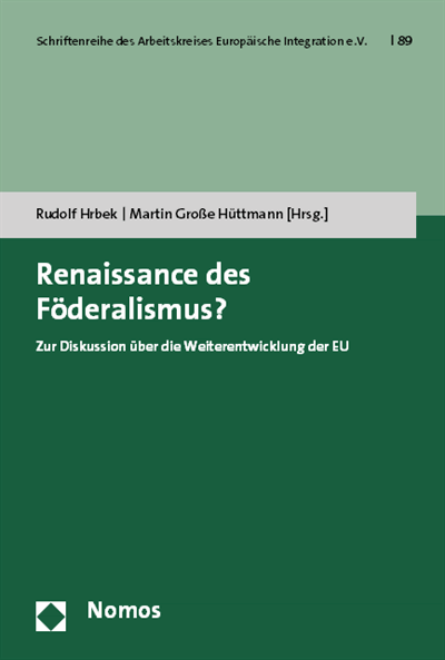 Cover of book: Renaissance des Föderalismus?