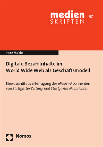Cover of book: Digitale Bezahlinhalte im World Wide Web als Geschäftsmodell